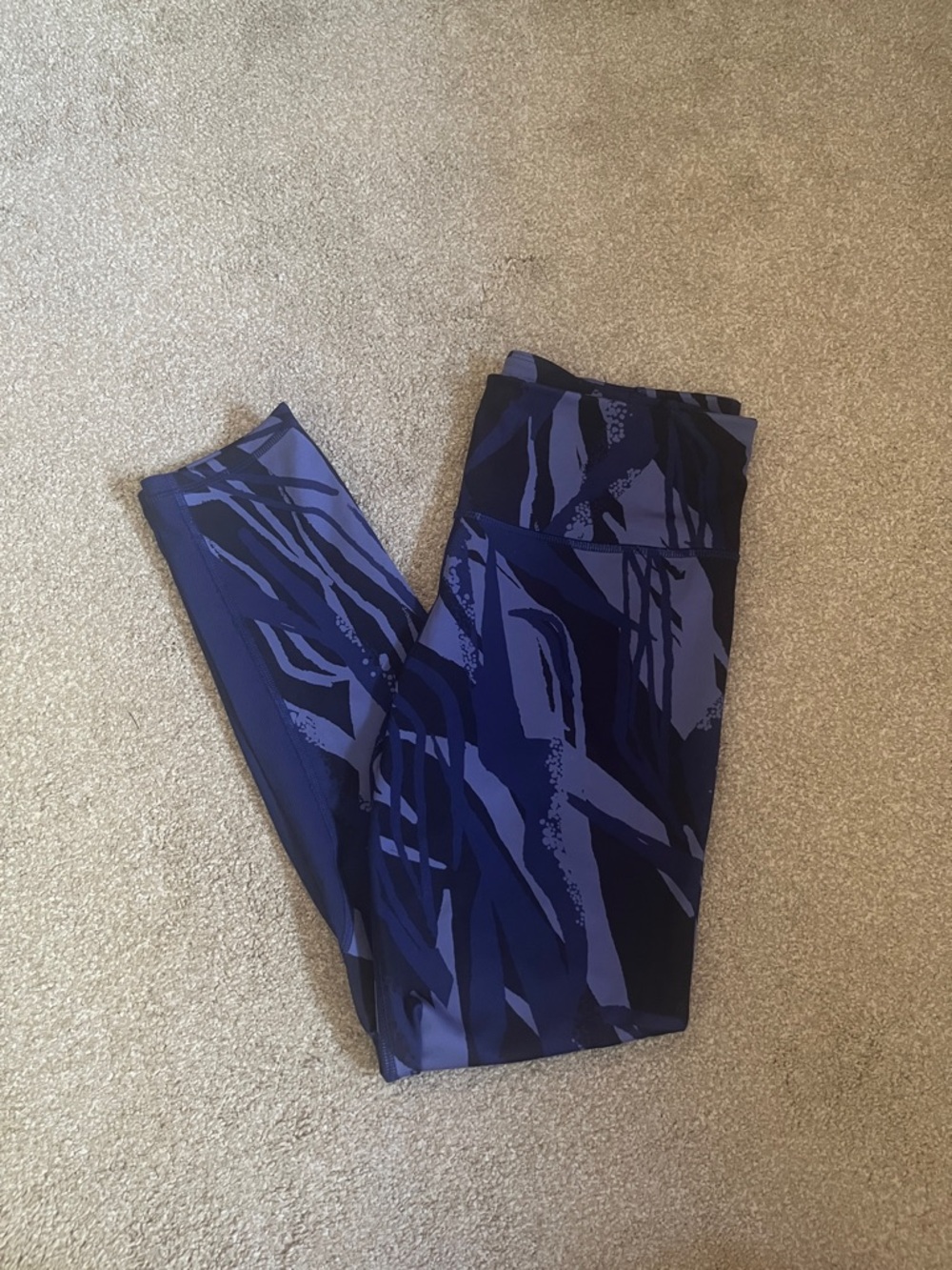 Under Armour Navy and Periwinkle Abstract Leggings